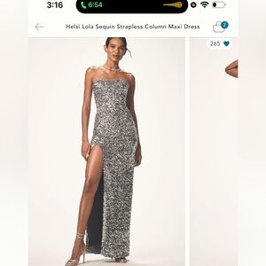 Helsi Lola Silver Sequin Maxi Skirt